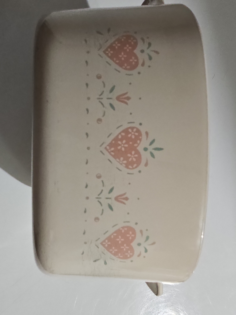 forever yours pattern corningware dish without lid